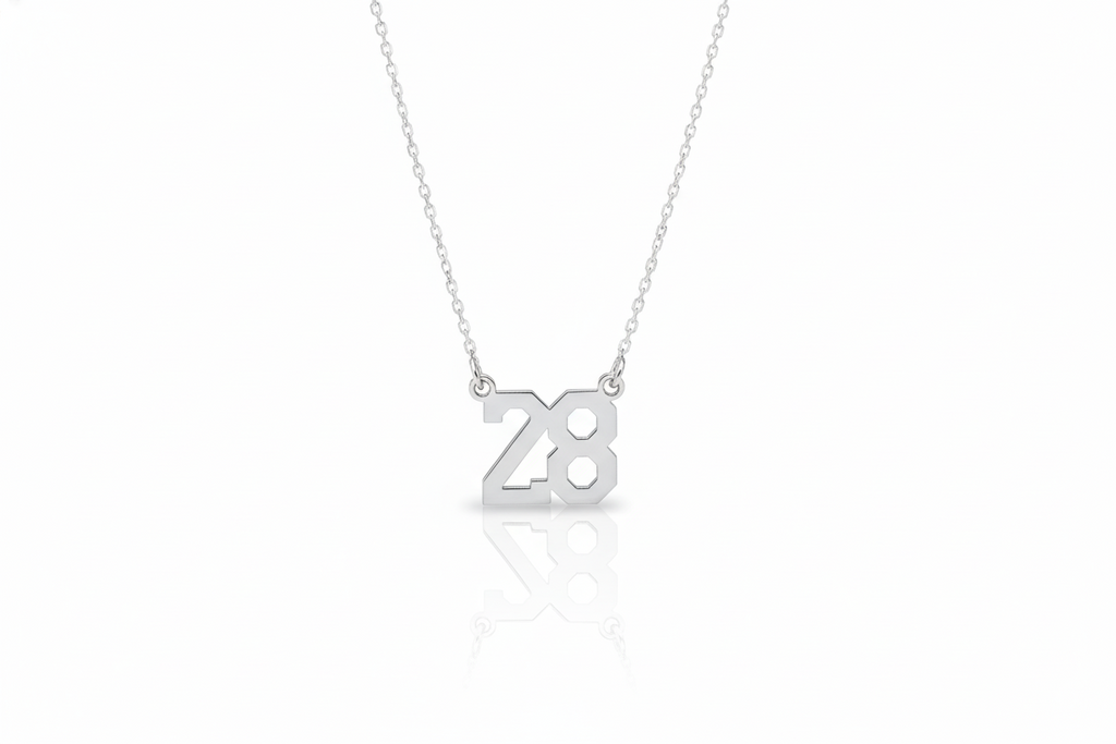 Personalized Number Necklace by SilverGoldandRose