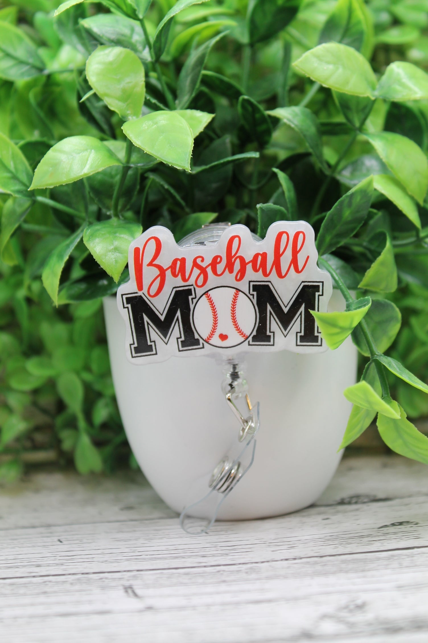 Baseball Mom Badge Reel