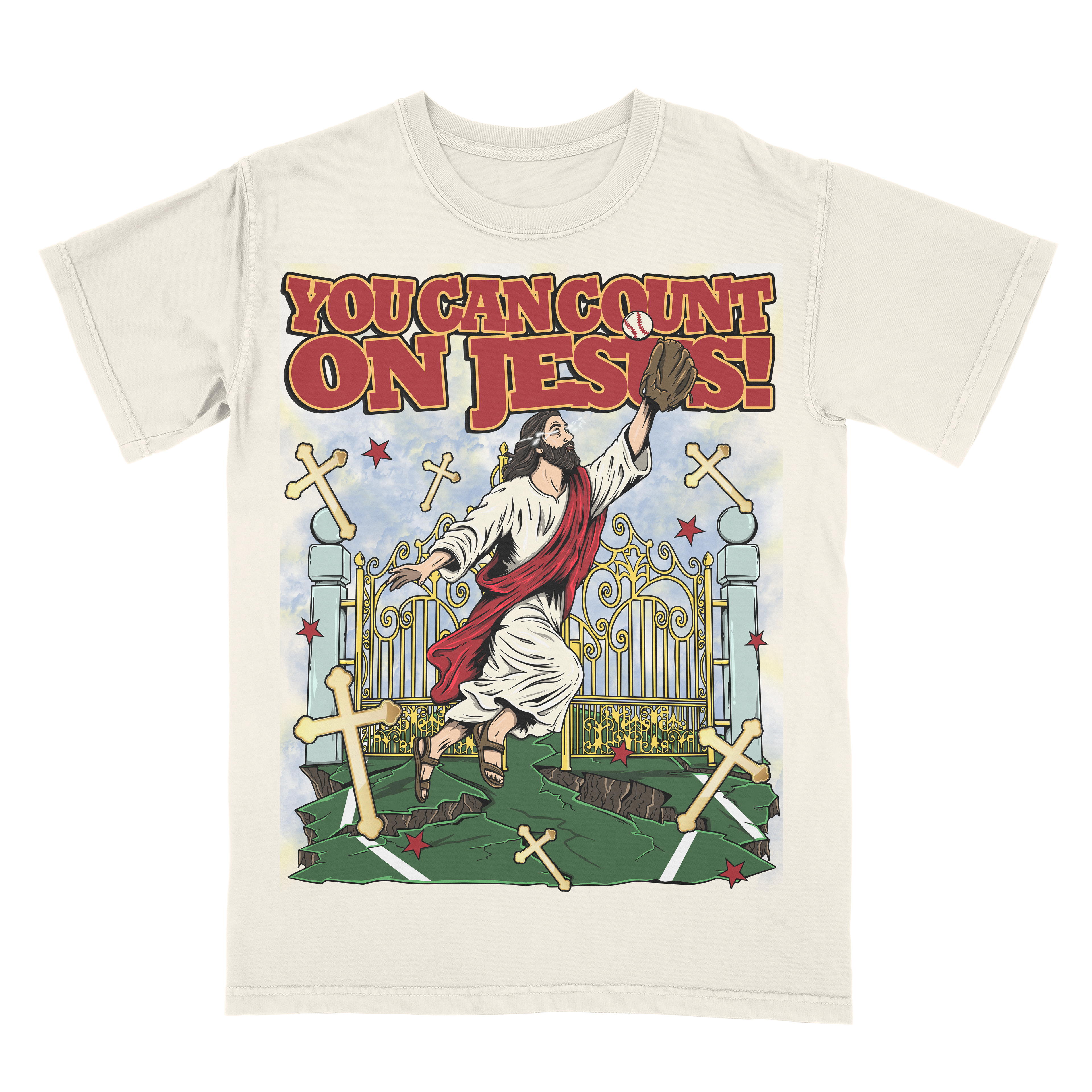 Jesus Catches Baseball Tee
