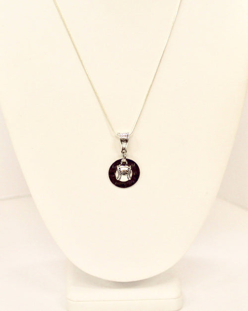 Baseball Let The Field Be Joyful and All That Is In It Pendant on Silver Chain, Psalms 96 12 Bible Verse Jewelry Gift For Her