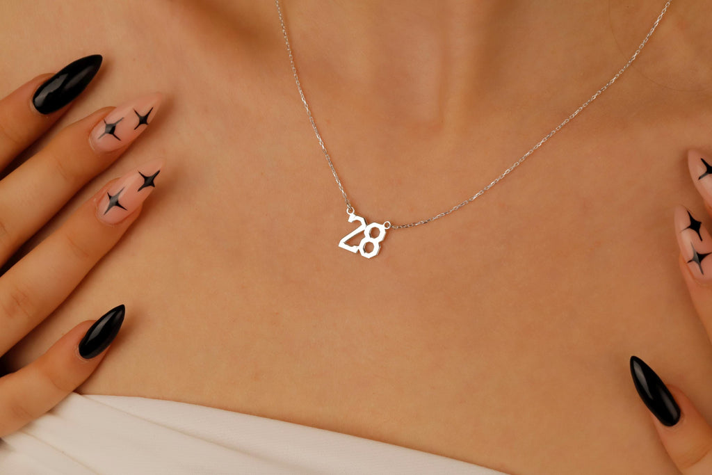 Personalized Number Necklace by SilverGoldandRose